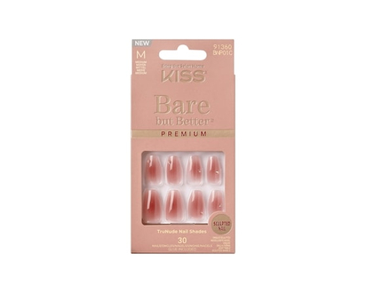 Kiss Bare But Better Premium Press-On Nails, "Shine", Pink, Medium Coffin, 33 Count - 1 EA