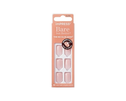 Kiss Impress Color Press-On Nails, Instinct, Pink, Short Length, Squoval Shape, 30 Count - 1 EA