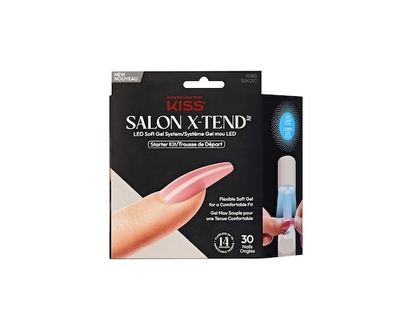 Kiss Salon X-Tend Press-On Nails, Medium Length, Coffin Shape, 30 Count - 1 EA