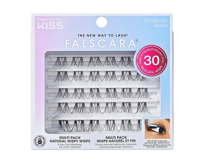 Kiss Extensions ciliaires à domicile collection falscara, multiemballage, mèches d'aspect naturel, 30 u. noir - 1.0 EA