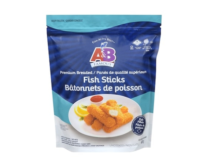 A&B Famous Kosher Fish Sticks Premium Breaded - 390.0 G