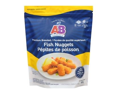 A&B Famous Premium Breaded Fish Nuggets - 390.0 G
