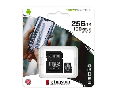Kingston Canvas Select plus 256GB micro SDXC memory card - 1 EA