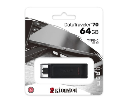 Kingston 64GB USBC DataTraveler 70 - 1 EA