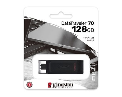 Kingston 128GB USBC DataTraveler 70 - 1 EA