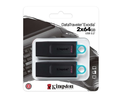Kingston DataTraveler Exodia 64GB USB - 2 Pack - 2 EA