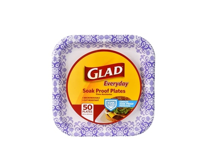 Glad Square Plates, 8.5" Victorian Purple - 1.0 EA