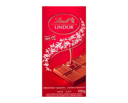 Chocolat au lait LINDOR de Lindt – Barre (100 g) - 100 G