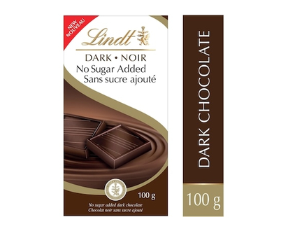 Lindt No Sugar Added Dark Chocolate Bar - 100.0 G