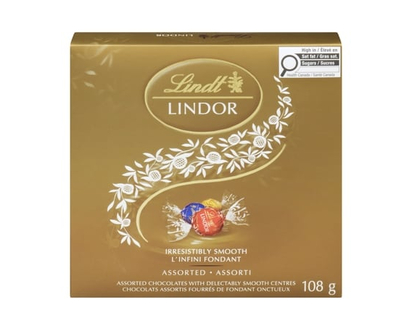 Boîte Truffes LINDOR assorties au chocolat noir et au lait - 0.108 KG