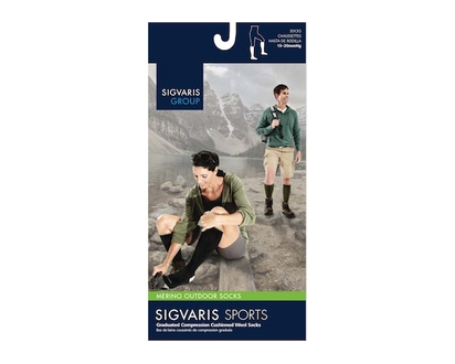 Sigvaris Merino Outdoor Sock Compression Socks, Unisex, Charcoal - Size M - 1 EA