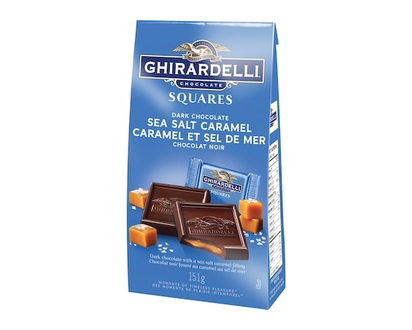 Ghirardelli Sea Salt and Caramel Dark Chocolate Squares - 151.0 G