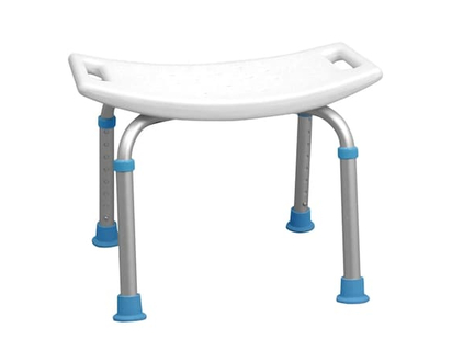 Aquasense Chaise de bain et de douche réglable avec siège antidérapant, blanc - 1 EA