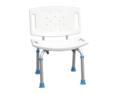 Aquasense Adjustable Bath and Shower Chair with Non-Slip Seat and Backrest, White - 1 EA