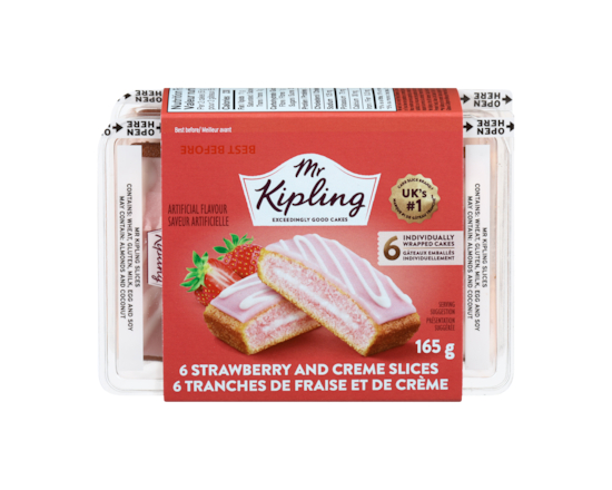 6 Strawberry And Creme Slices - 165.0 G