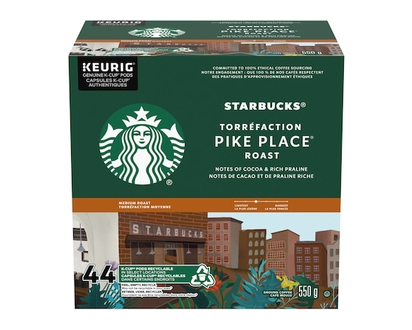 Starbucks Café Torréfaction Moyenne Pike Place K-Cup - 550.0 G
