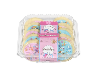 Kimberley's Bakeshoppe Unicorn Blue & Pink Frosted Cookies - 383.0 G