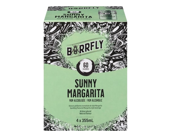 Barrfly Boisson pétillante aromatisée de style margarita sunny margarita non alcoolisée - 355.0 ML