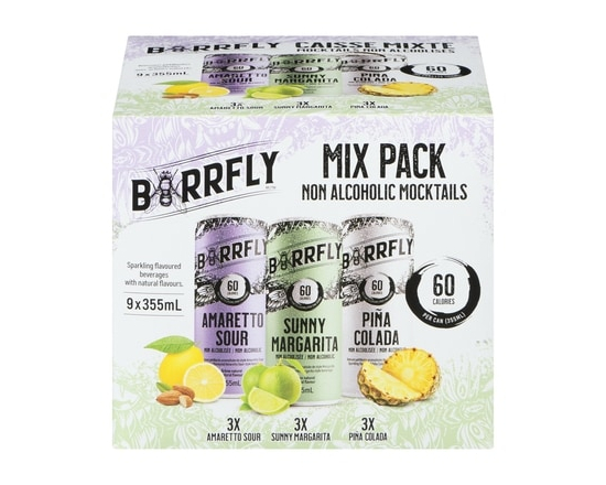Barrfly Boissons pétillantes aromatisées avec arômes naturels caisse mixte - 355.0 ML