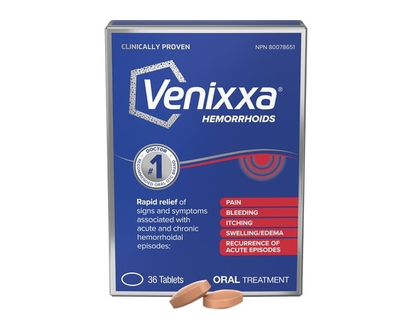 Venixxa Hemorrhoids 500MG - 36 TAB