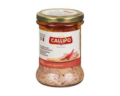 Callipo Chunk Light Yellowfin Tuna in Olive Oil, Spicy - 200.0 G