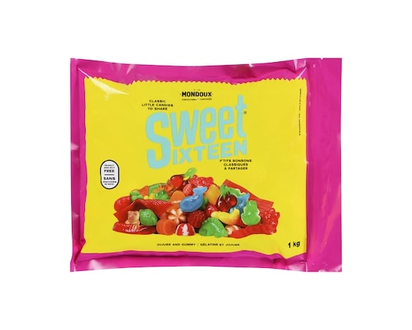 Mondoux Sweet sixteen p'tits bonbons classiques à partager gélatine et jujube - 1.0 KG