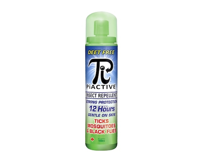 PiACTIVE™ Travel Size 12-Hour DEET-FREE Insect Repellent Pump Spray, 100ml - 100 ML