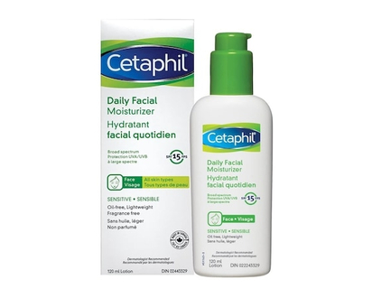 Cetaphil Daily Facial Moisturizer with SPF 15 - Lightweight Moisturizer for Face with Broad Spectrum Protection - 120 ML