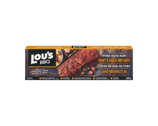 Sous Vide Fully Cooked Pork Back Ribs In Honey & Garlic Bbq Sauce - 680.0 G