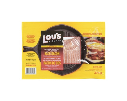 Lous Smoked Applewood Back Bacon - 375.0 G