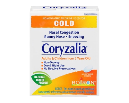 Boiron Coryzalia for Cold Symptoms - 60 TAB