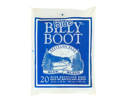 Billy Boot Blue Recycling Bags - 20.0 EA
