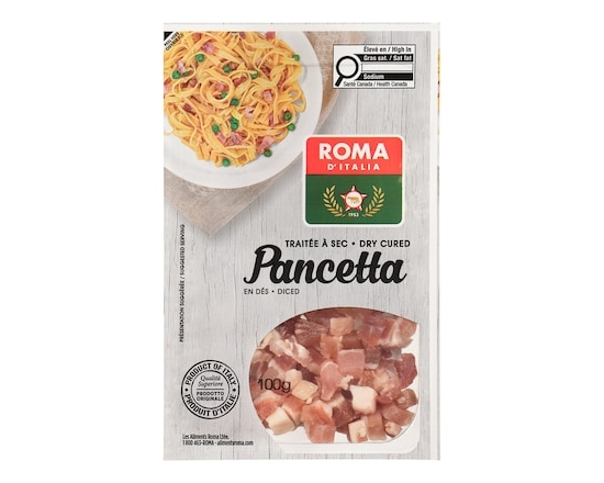 Roma Roma d'Italia Pancetta douce cubée - 100.0 G