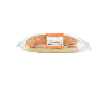 Good Day Sandwich Co. Smoked Turkey, Ham & Swiss Cheese Submarine 8-inch - 261.0 G
