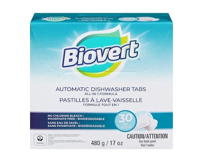Bio-Vert Automatic Dishwasher Tabs All-In-1 Formula - 480.0 G