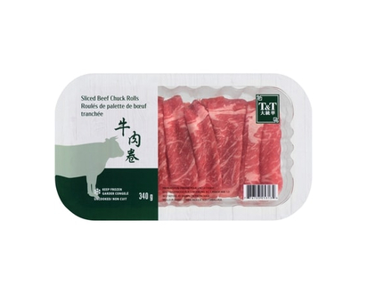 T&T Sliced Beef Chuck Rolls - 340.0 G