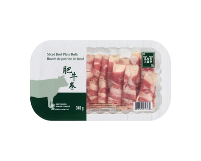 T&T Rouleaux de plaque de bœuf en tranches - 340.0 G