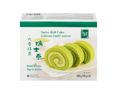 T&T Swiss Roll Cake, Barley Matcha - 70.0 G