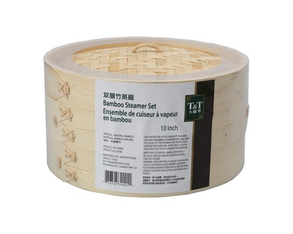 Bamboo Steamer Set 10-inch - 1.0 EA