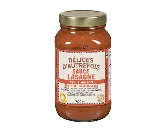 Délices d’autrefois Lasagne Style Maison Sauce - 700.0 ML