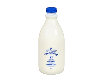 Happy Planet Organic Milk Grass Fed 2 % M.F. - 1.5 L