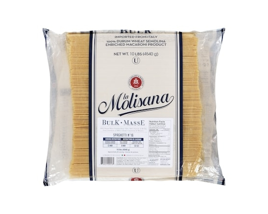 100% Durum Wheat Semolina Pasta Spaghetti N°16 - 4540.0 G
