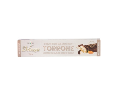 Dolcezza Torrone Chocolate Covered Hard Almond Nougat - 150.0 G