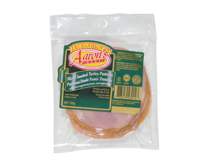 Aaron's Kosher Best Sliced Smoked Turkey Pastrami - 125.0 G