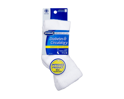 Dr Scholls Diabetes & Circulatory 2 Pair White Women's Ankle Size 4-10 - 2.0 EA