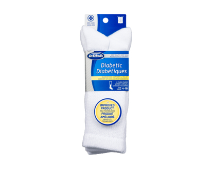 Dr Scholls Diabetic Socks, Women's, White - 2.0 EA