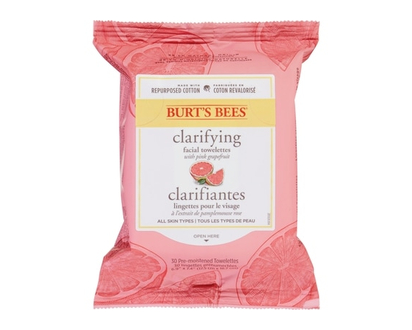 Burt's Bees Facial Cleansing Towelettes, Pink Grapefruit - 30.0 EA