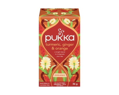 Flavoured Herbal Tea Sachets Turmeric, Ginger & Orange Organic - 20.0 EA