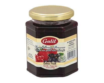 Galil Fruit Preserve, Mixed Berry - 368.0 G