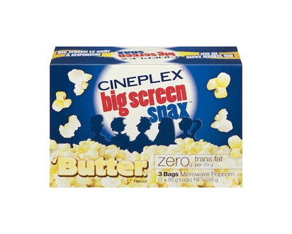 Cineplex Butter Microwave Popcorn - 3 Pack - 255.0 G